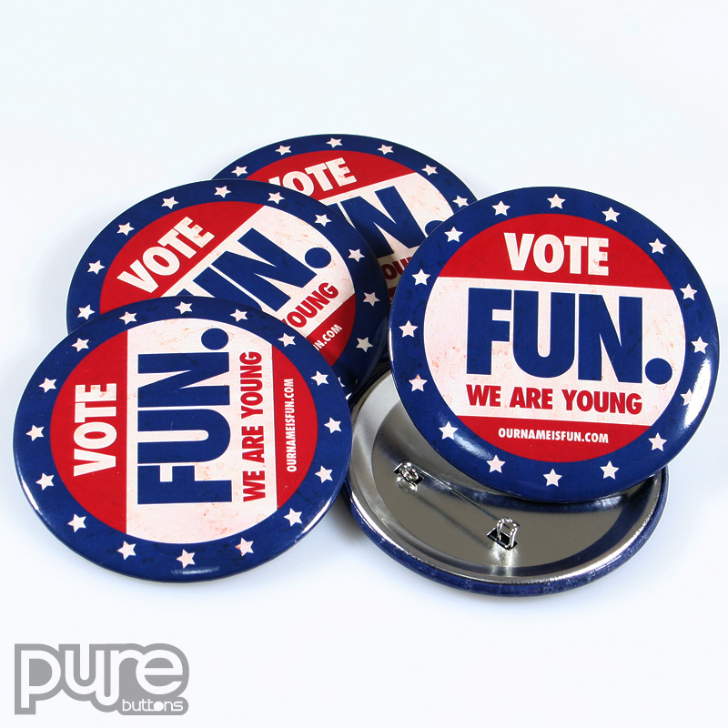 FUN. We Are Young Campaign Buttons