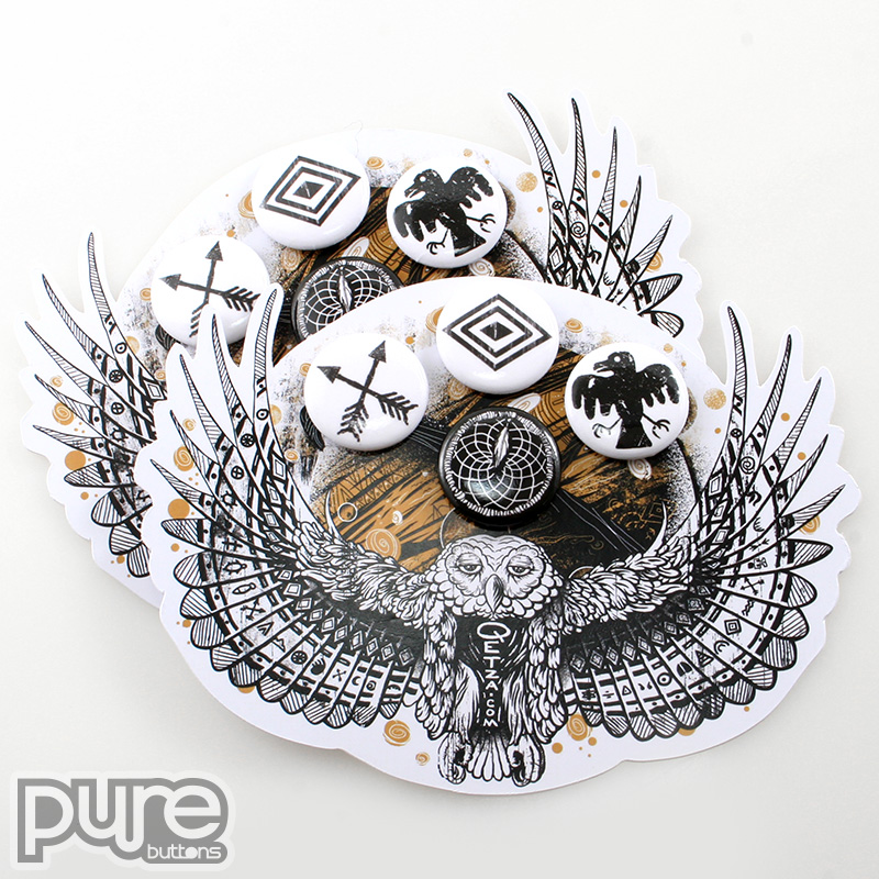 Qetza Die Cut Button Packs