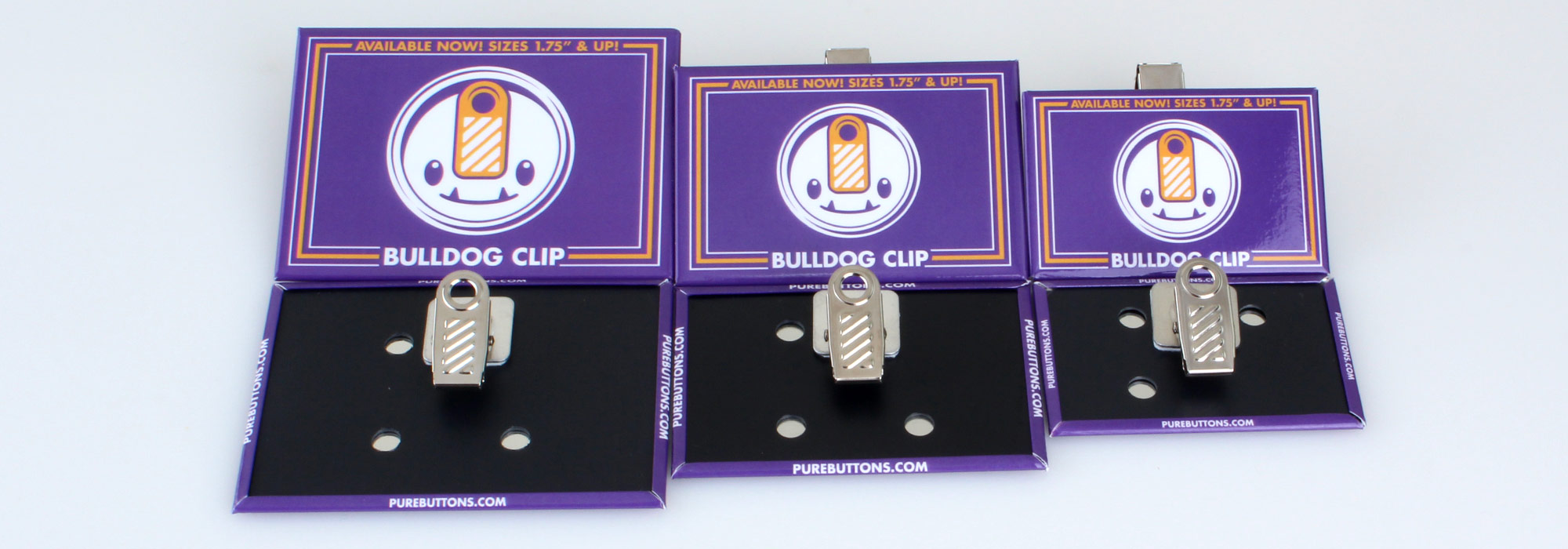 Rectangle Bulldog Clip Buttons