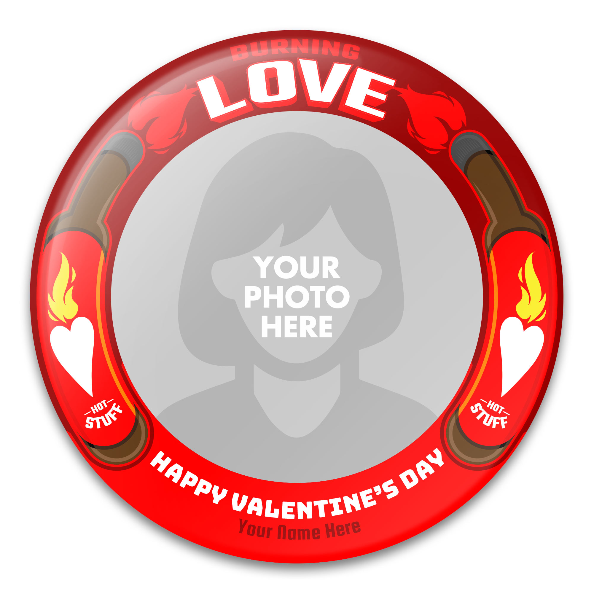 Burning Love - Valentine's Day Photo Gift Design