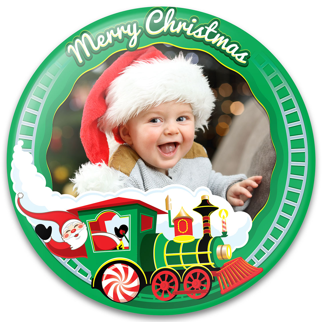 Christmas Train - Baby's First Christmas Ornament Design