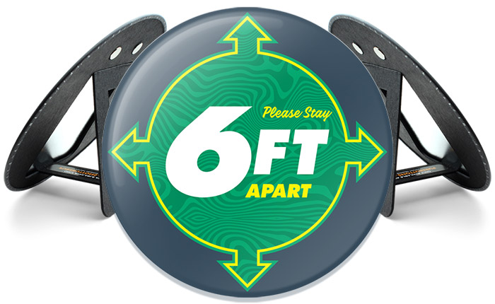 Keep 6ft Apart Social Distancing Sign (Green)