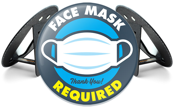 Mask Required 6 Inch Magnetic Easel (Blue)