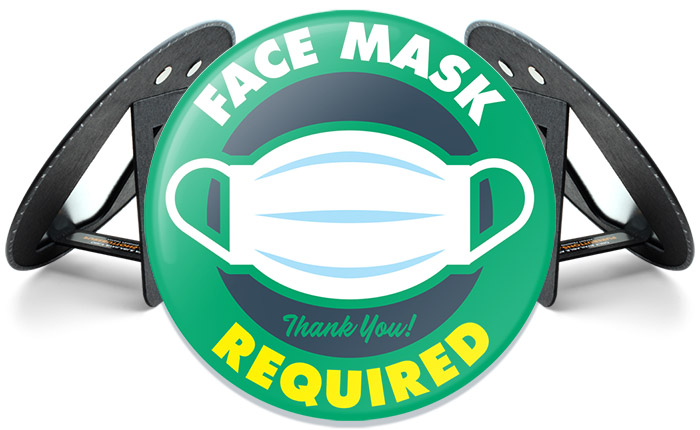 Mask Required 6 Inch Magnetic Easel (Green)
