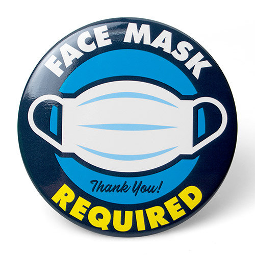Face Mask Required Sign (Blue)