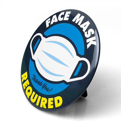 Face Mask Required Sign (Blue)