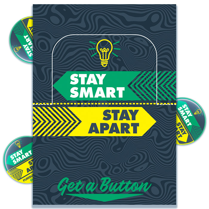 Stay Smart Stay Apart Button Box
