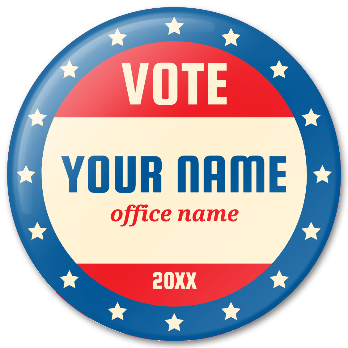 Antique Vote Campaign Button Template