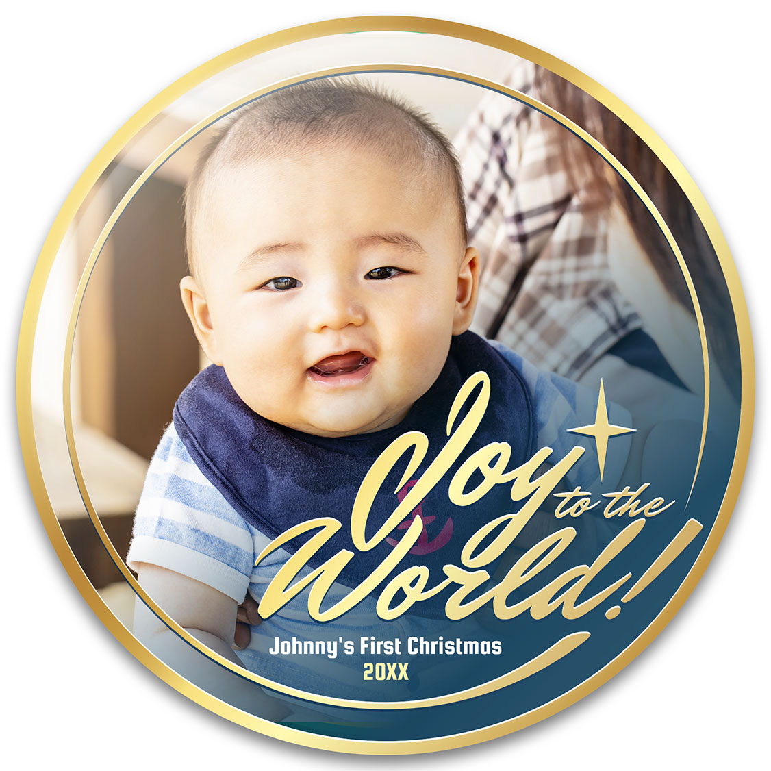 Joy to the World - Baby's First Christmas Ornament Design