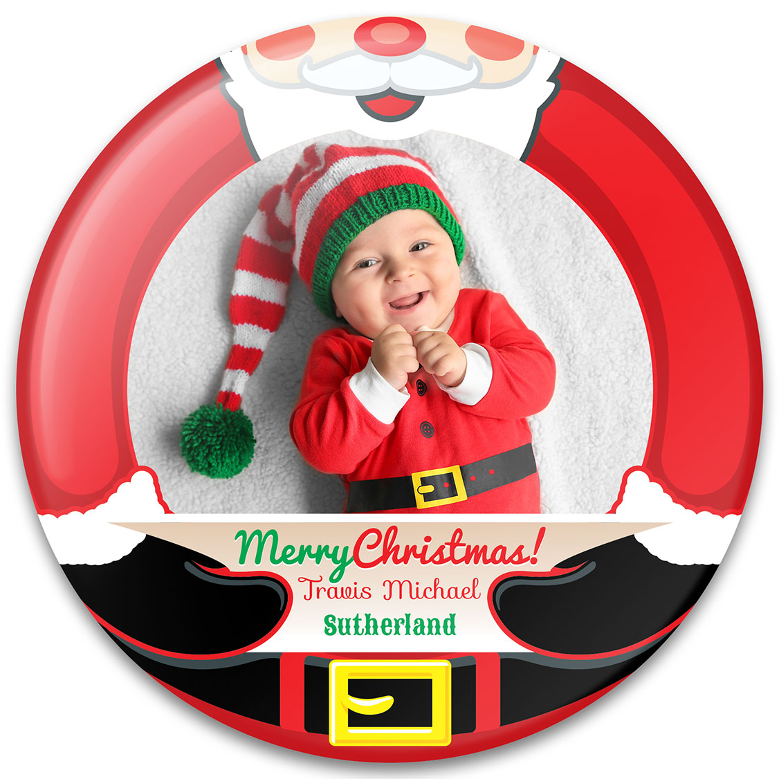 Santa Hug - Baby's 1st Christmas Ornament Design